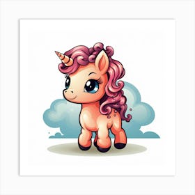 Cute Unicorn 83 Art Print