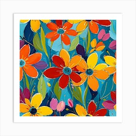 Colorful Flowers 20 Art Print