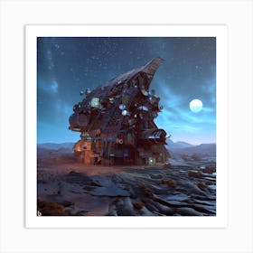 Spaceship House Art Print