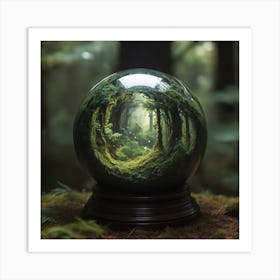 Forest In A Glass Ball Art Print