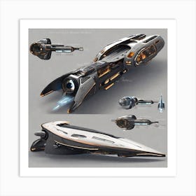 Spaceship Concept Art Art Print