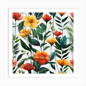 Floral Pattern 5 Art Print