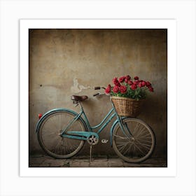 Bicycle With Flowers Art Print