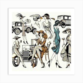 Deco Women 3 Art Print