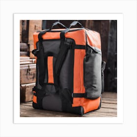 Orange Duffel Bag Art Print