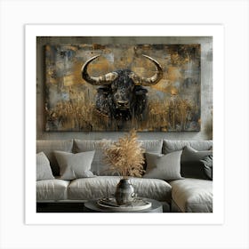 Bull Painting Art Print