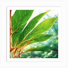 Close Up Of A Leaf Art Print