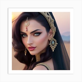 Beautiful Indian Woman 1 Art Print