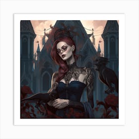 Gothic Woman Art Print