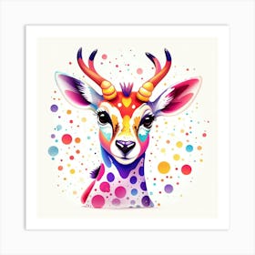 Colorful Deer Art Print