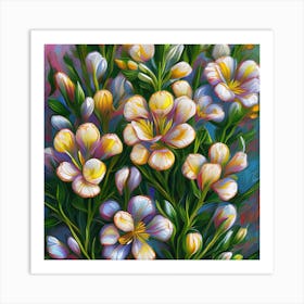 Alstroemeria Flowers 34 Art Print