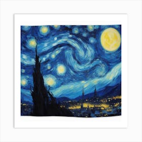 van goth starry night 1 Art Print