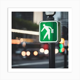 Pedestrian Crossing Sign Art Print