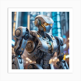 Robot In The City 33 Art Print