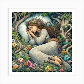 Dreaming Girl 1 Art Print