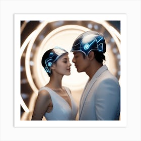 Futuristic Couple 152 Art Print