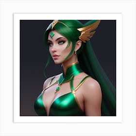 Emerald Goddess Art Print