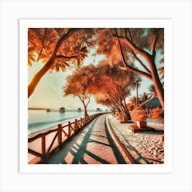 Sunset On The Beach 8 Art Print