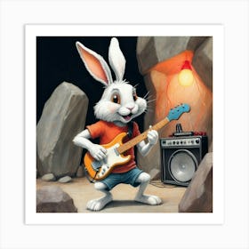 Bunny Rocker 1 Art Print