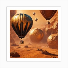 balloons on mars Art Print