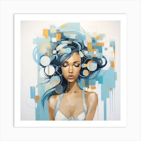 'Blue Girl' 1 Art Print