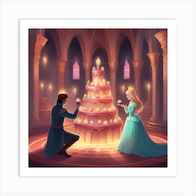 Cinderella And Prince Art Print