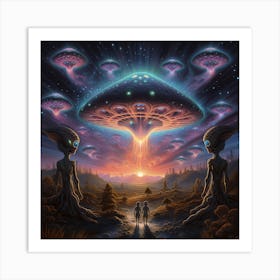 Aliens In The Sky 3 Art Print