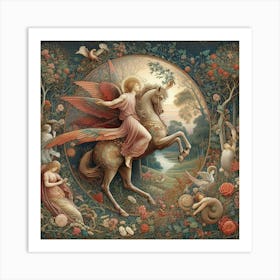 Eagle And The Unicorn Art Print