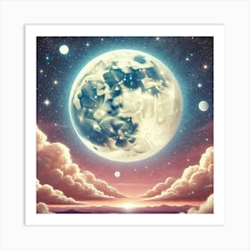 Full Moon In The Sky 21 Art Print