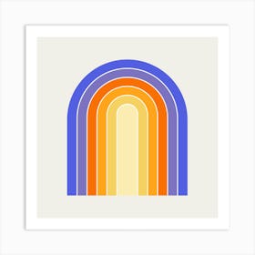 Retro Arches Rainbow Art Print