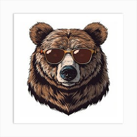 Bear In Sunglasses 5 Art Print