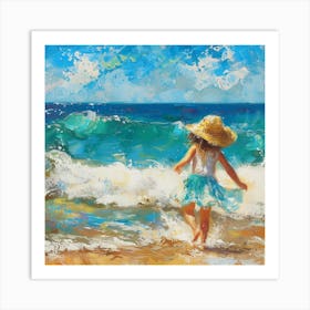 Little Girl On The Beach 1 Art Print