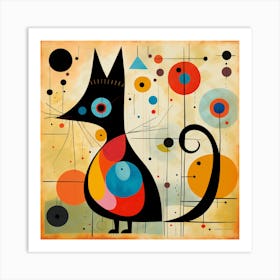 Abstract Cat 2 Art Print