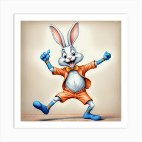 Bunny Cartoon Art Print