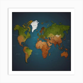 Default Create Unique Design Of World Map 2 Art Print