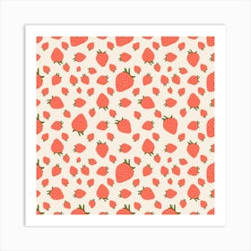 Strawberry Pattern Art Print