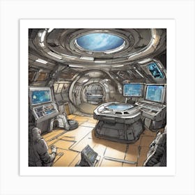 Space Station Interior 4 Art Print