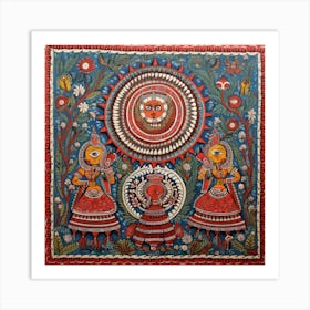 Indian Painting Madhubani Painting Indian Traditional Style 11 Art Print