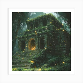 Fireflies In The Jungle Art Art Print