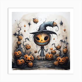 Halloween Jack O Lantern Art Print