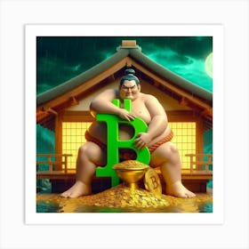 Bitcoin Samurai Art Print