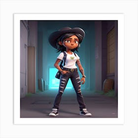 Girl In A Hat Art Print