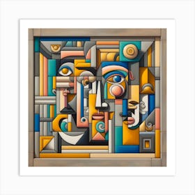 Cubist style 1 Art Print