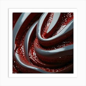 Close Up Of Red Liquid Art Print