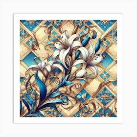 Mosaic Lily 7 Art Print