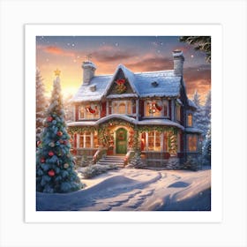 Christmas House 175 Art Print