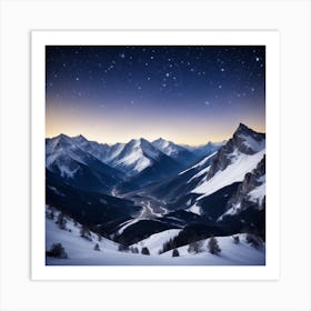 Night In The Mountains 6 Art Print