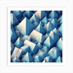 Low Poly Triangles Art Print