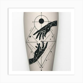 Geometric Hand Tattoo Art Print