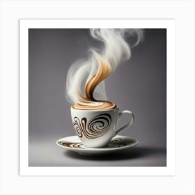 Coffee Cup With Steam 16 Art Print